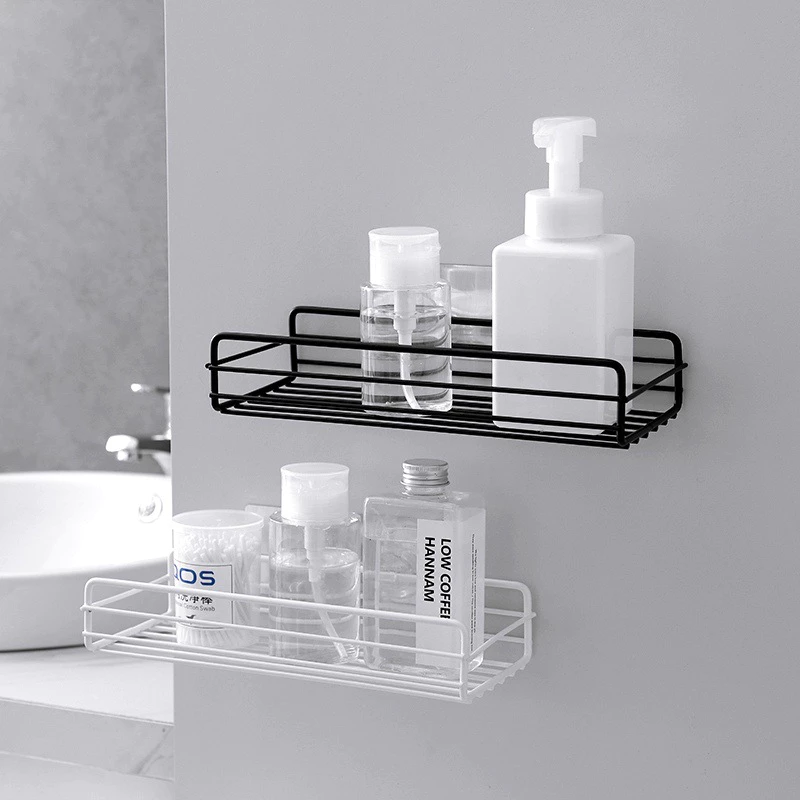 Kệ Nhà Tắm Dán Tường Kệ Để Gia Vị Hình Chữ Nhật Không Rỉ Siêu Chắc cns