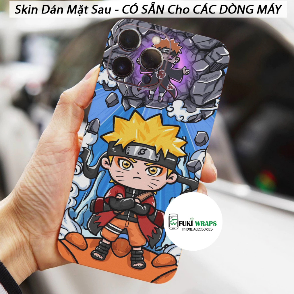 Tấm dán Skin Mặt Sau Naruto MS01 FULL VIỀN 14 pro max , 13 pro max , 12 pro max , 11 pro max , xs max - FukiShop