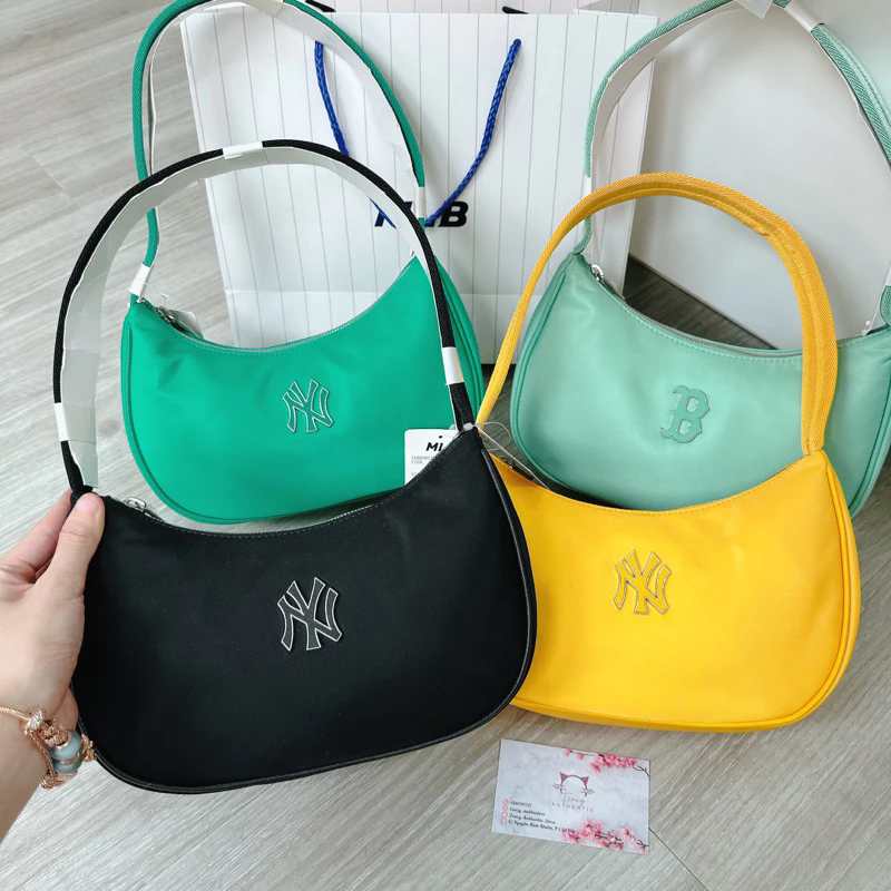 (CHÍNH HÃNG) Túi kẹp nách MLB Nylon 4 màu holo NY yankees thời trang Tiện lợi