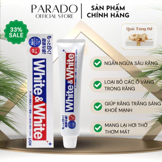 Kem Đánh Răng White & White Lion Làm Trắng Răng,Hơi Thở Thơm Mát 150g - Hàng Nội Địa Nhật Bản