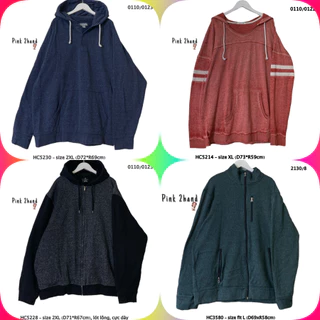 Áo Hoodie Oversize 2hand nhập Mỹ cho nữ, nam, chất dày, size lớn, form bồng - 011122-1