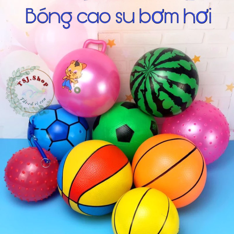 Bóng rổ bóng đá cao su, nhựa PVC bơm hơi siêu nhẹ cho trẻ em