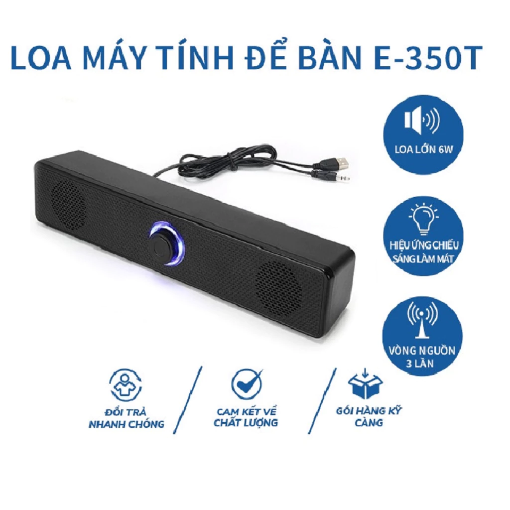 Loa vi tính 2.0 để bàn E-350T ,E350TS Công Suất Lớn Dùng Cho Máy Vi Tính PC, Laptop, Tivi