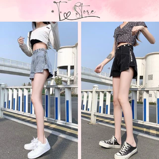 Quần Short Jean Nữ Xẻ Tà Siêu Hot, Quần Đùi Lửng Cá Tính Phong Cách Hàng Quảng Châu (8571)