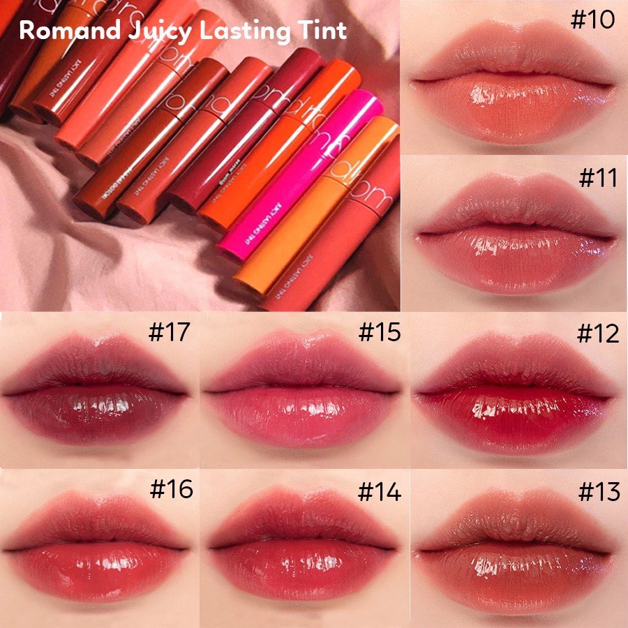 Son kem Tint Bóng Hàn Quốc Romand Juicy Lasting Tint  13 19 20 21 23 24