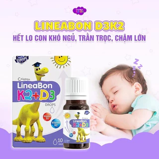 LineaBon K2+D3.Bổ Sung Vitamin K2D3 Tăng Cường Hấp Thu Canxi Tối Đa Trẻ Cao Lớn Khỏe Mạnh