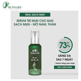 (Tặng bột rửa mặt Sunnary) Serum Tái Tạo Da Mộc Thảo Tây chiết xuất nhân sâm đánh bay mụn nám tái tạo da