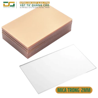 [Acrylic] Tấm mica trong suốt 2mm, 10x10 - 15x25cm. Decor, trang trí. Cắt laser theo yêu cầu.