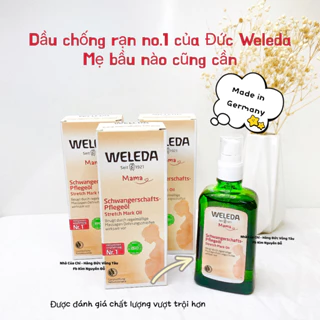 [Hàng air] Dầu bôi chống rạn da cho mẹ bầu Weleda 100ml số 1 Châu Âu - nội địa Đức