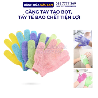 Găng tay tạo bọt, tẩy tế bào chết tiện lợi