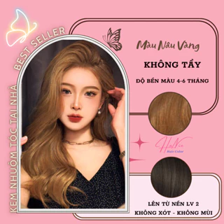 Thuốc Nhuộm Tóc Màu NÂU VÀNG LẠNH - KHÔNG TẨY | haniehair