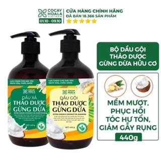 Dầu Gội Thảo Dược Hữu cơ Gừng dừa cocayhoala