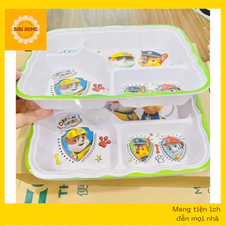 Khay nhựa 4 ngăn đựng đồ ăn cho trẻ em, khay đồ ăn cho trẻ tập ăn tiện ích