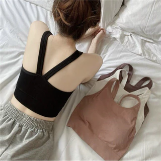 Áo Bra Lưng V 8884💖cotton thiết kế ba lỗ đơn giản