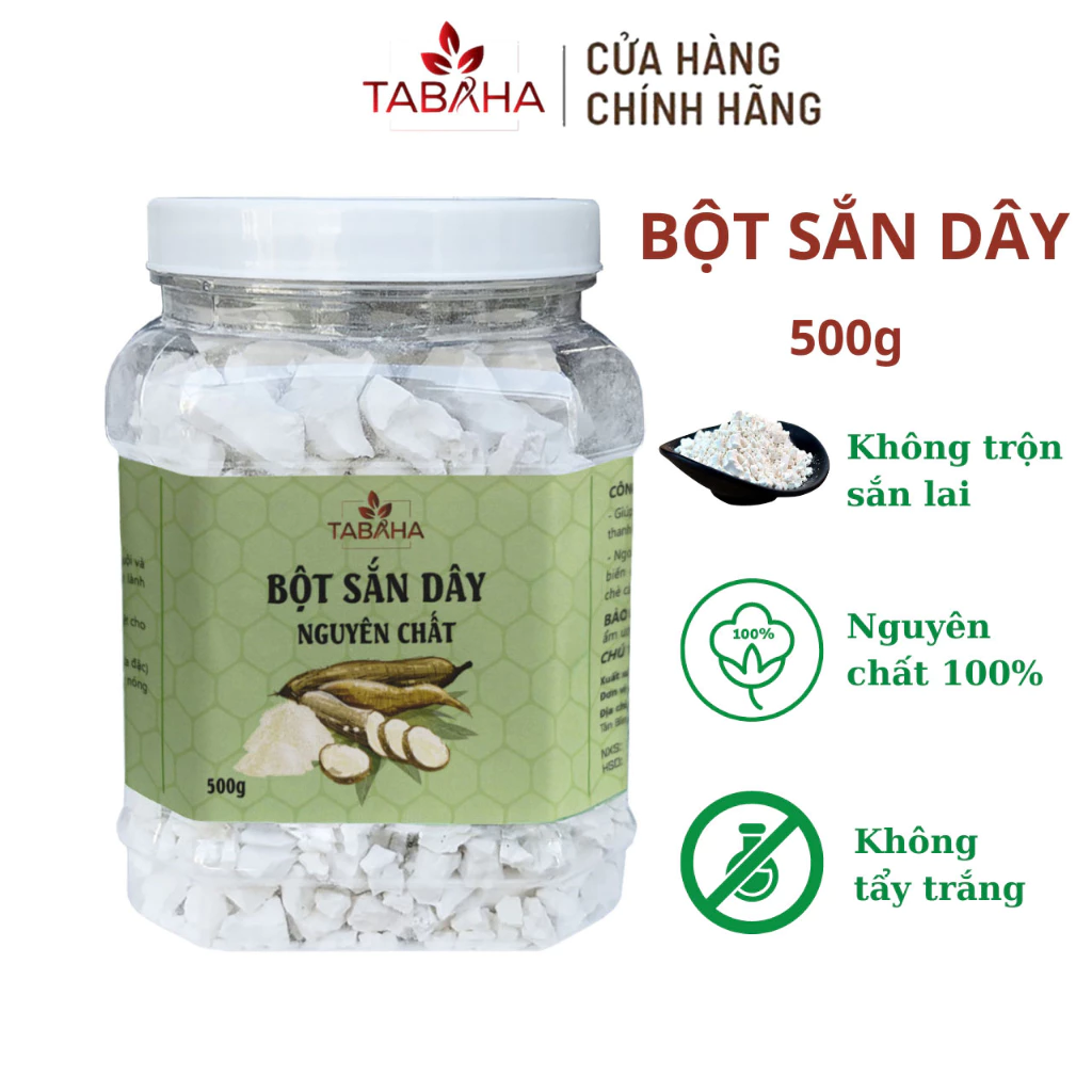 Bột Sắn Dây Nguyên Chất Tabaha 500g uống thanh nhiệt mát lành