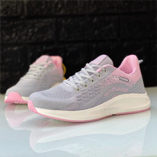 Giày thể thao nữ sneaker ✔ mới,  giày chạy bộ tập gym tập thể thao đi làm bốn màu ghi, xanh, đen, hồng MS:1018