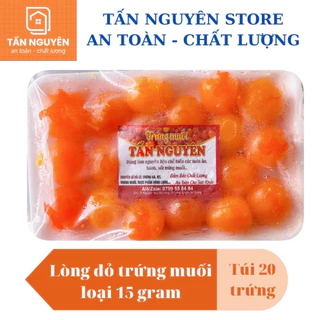 Túi Nhỏ 20 Lòng Đỏ Trứng Muối Hút Chân Không 15 Gram