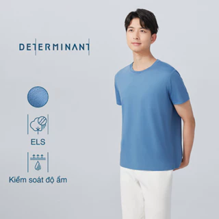 Áo thun nam Jersey Cotton thấm hút thoáng mát thương hiệu Determinant - màu Xanh huyền bí [T01]