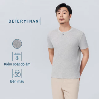 Áo thun nam Cotton Wicking thấm hút tốt chống sờn vải thương hiệu Determinant - màu Xám nhạt [T07]