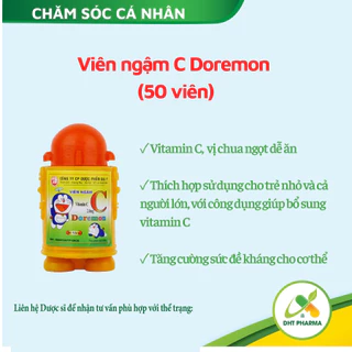 Viên ngậm Vitamin C Doremon, tăng cường sức đề kháng cho cơ thể (50 viên)