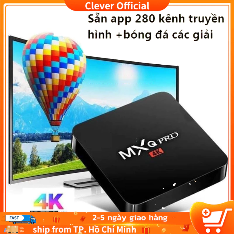 Android TV Box Mxq Pro Ram 16+256GB Smart Tivi Box 4K Wifi 5G Android 11 xem truyền hình 100 kênh miễn phí, xem Youtube