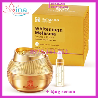 KEM HATAGOLD DƯỠNG TRẮNG DA SẠCH NÁM (TINH CHẤT NHỊ SEN) - WHITENING AND MELASMA SOLUTION CREAM - KL:30G