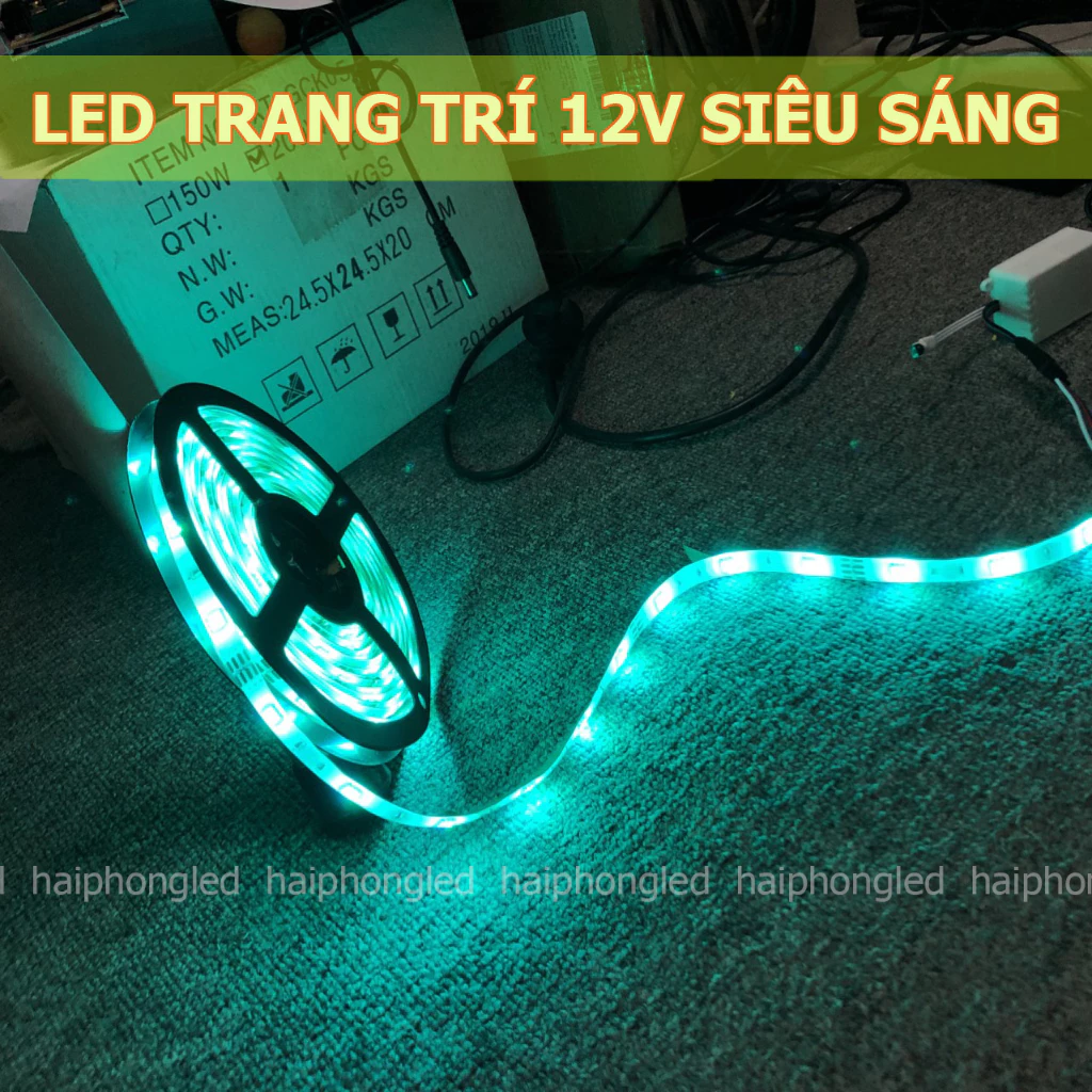 Đèn led rgb 5050 siêu sáng trọn bộ Led dây dán đổi 7 màu bọc silicon chống nước trang trí siêu đẹp