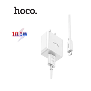 Bộ sạc Hoco C106 sạc nhanh PD10.5W 5V/2.1A chân cắm dẹt kèm dây IP dài 1m cho ip10/11/12/13