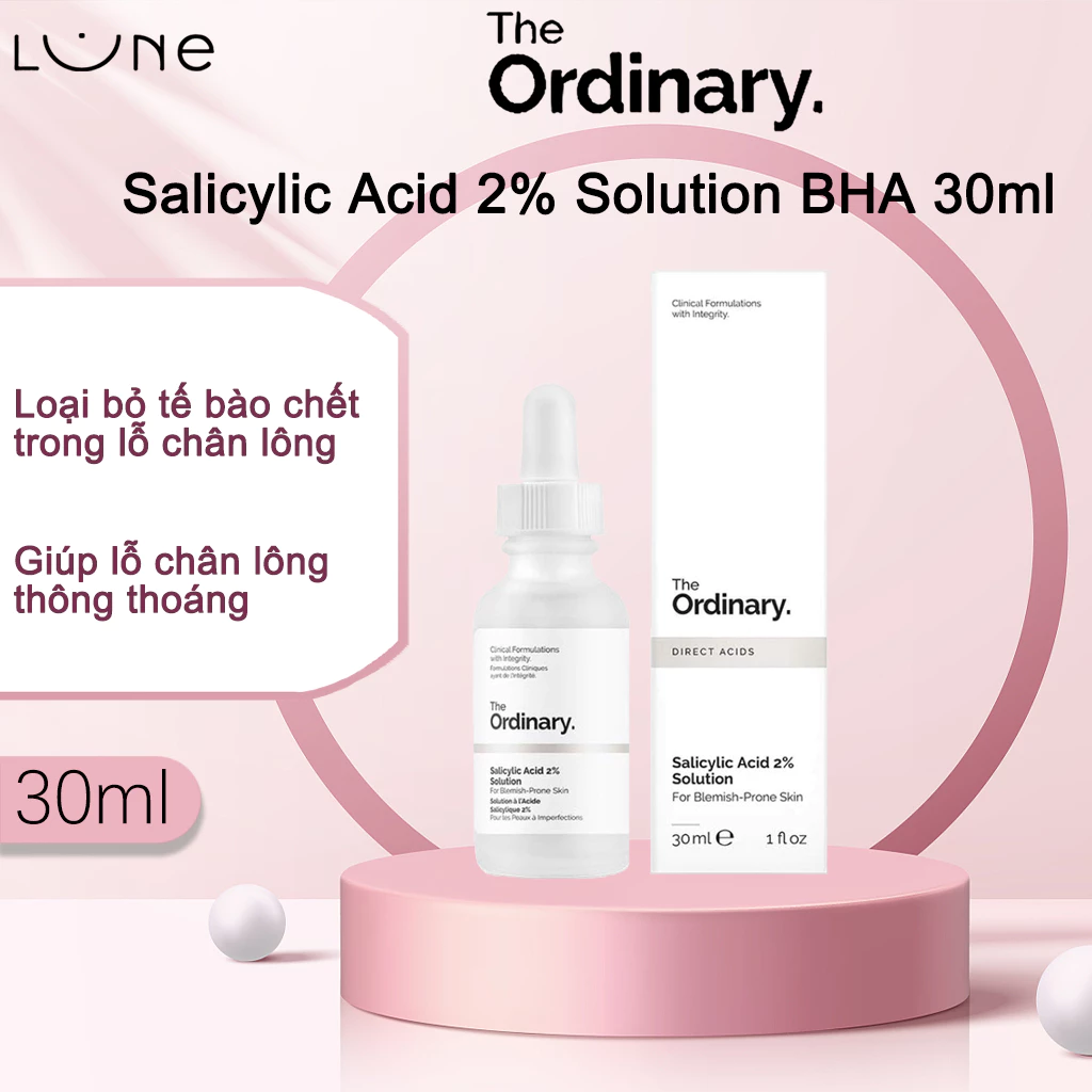 The Ordinary Salicylic Acid 2% Solution BHA 30ml Mụn Trứng Cá Vết Thâm Lỗ Chân Lông Bị Tắc Mụn đầu đen Chất Tẩy Tế Bào Chết