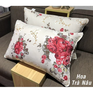 Gối Đầu Mềm Mại Họa Tiết Hoa Lá  Dễ Thương Chất cotong ,Bông Trắng Cao Cấp Tạo Giấc Ngủ Ngon