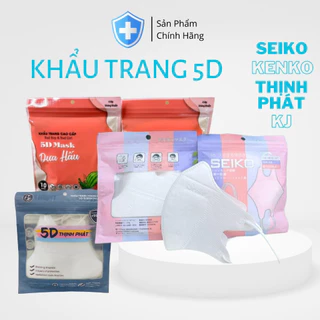 COMBO 100 Khẩu Trang 5D SEIKO + THỊNH PHÁT Người Lớn