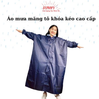 Áo mưa măng tô nữ nam 1 người dây kéo cao cấp SUNHY SHOP