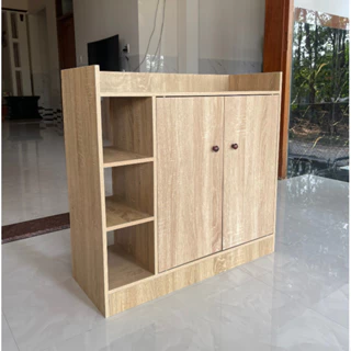 Tủ đựng giày dép kệ gỗ để dép chất liệu gỗ MDF phong cách hiện đại chống ẩm tốt - BM01 GỖ