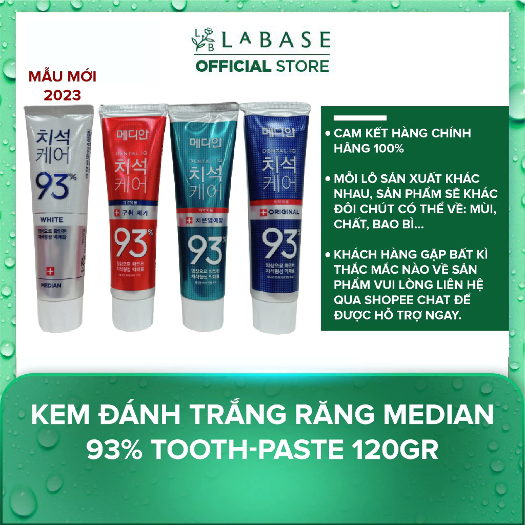 Kem Đánh Trắng Răng MEDIAN 93% Tooth-Paste 120gr