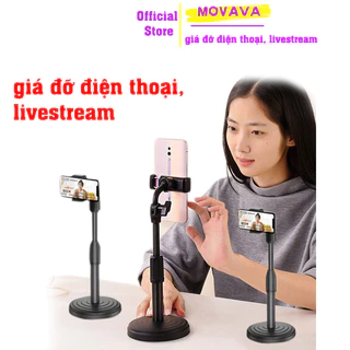 kẹp điện thoại livestream xoay 360 độ để quay video ghi hình và học zoom ổn định - Movava