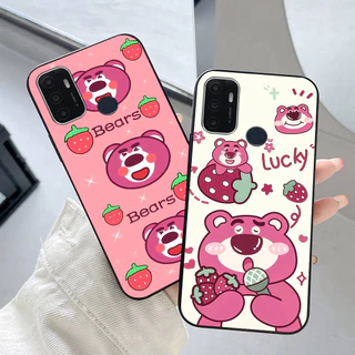 Ốp lưng oppo a53 2020 in hình gấu dâu chibi đáng yêu cute