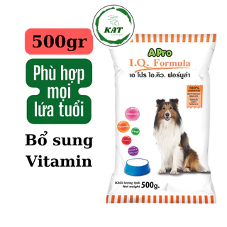 [500gr] Thức ăn hạt cho chó A Pro IQ Formula Dog Food 500gr - Bổ sung vitamin thơm ngon - Gói 500gr - KAT Store