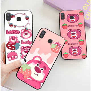 Ốp lưng Samsung a8 Star in hình gấu dâu chibi đáng yêu cute