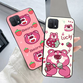 Ốp lưng oppo a16k in hình gấu dâu chibi đáng yêu cute