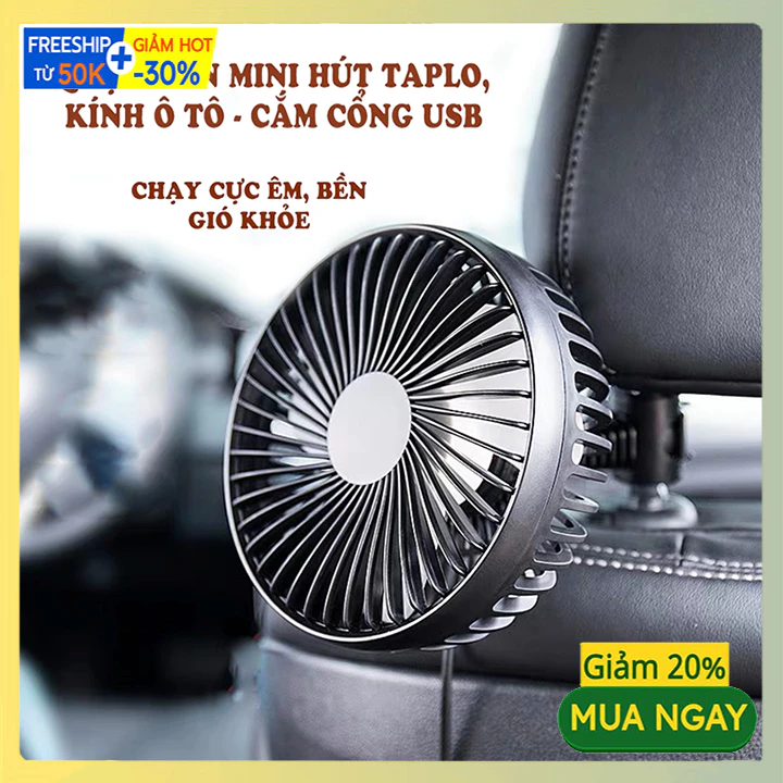 Quạt mini ô tô 3 tốc độ, tiếng ồn thấp hỗ trợ làm điều hòa xe hơi