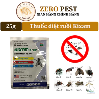 Thuốc diệt ruồi Kixam 2.7wp gói 20g, diệt hiệu quả ruồi nhà, ruồi xanh, ruồi giấm, ruồi trâu, quán ăn, chuồng trại