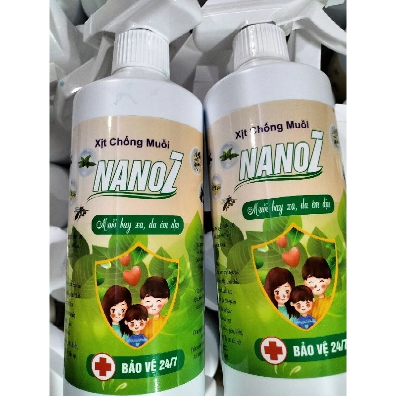 xịt đuổi muỗi NANOZ an toàn với trẻ em 500ml thơm