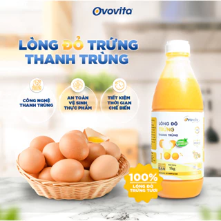 Lòng Đỏ Trứng Thanh Trùng OVOVITA Chai 1kg Làm Nguyên Liệu Chế Biến và Sản Xuất