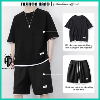 Bộ đồ thể thao nam mùa hè chất cotton xốp thái form dáng đẹp mặc mát - Fashion Hand