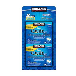 Kẹo cai thuốc lá Kirkland Signature Quit 2 Gum Original hộp 190 viên của Mỹ