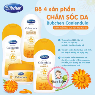 BUBCHEN | Bộ sản phẩm chăm sóc da chiết suất cúc vạn thọ hữu cơ cho bé 0m+