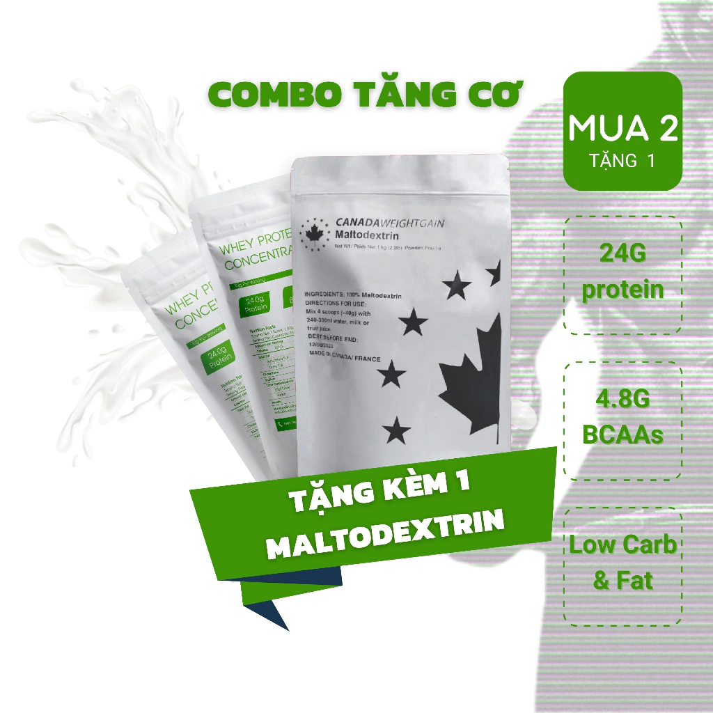 2KG Whey Protein Concentrate 80% - Sữa tăng cơ giảm mỡ