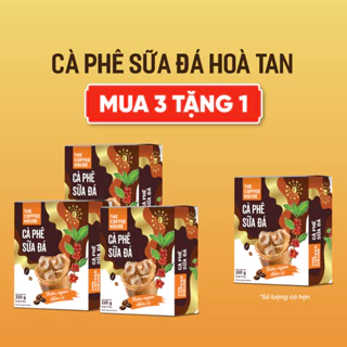 [COMBO 3 TẶNG 1]The Coffee House cà phê sữa đá hoà tan (Hộp 10 gói x  22g)