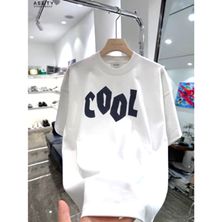 áo thun tay lỡ form vừa unisex nam nữ local brand aseity . cool  trắng