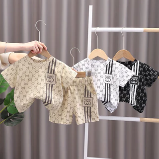 Bộ cotton cộc tay mặc nhà bé trai bé gái 4-18 kg